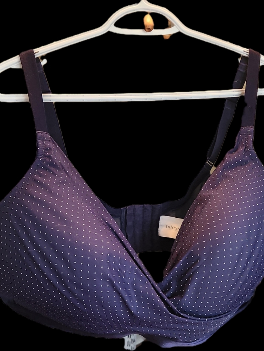 Deesse Lingerie Navy Polka-Dot Bra